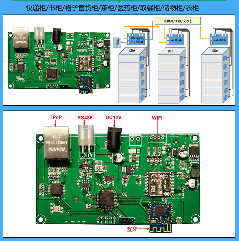 無屏快遞儲物售貨智能柜4G藍牙WIFI網口TP/IP主控板物聯(lián)工業(yè)控制板定制開發(fā)